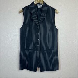 Contempo Casuals • Vintage Black Pinstripe Vest